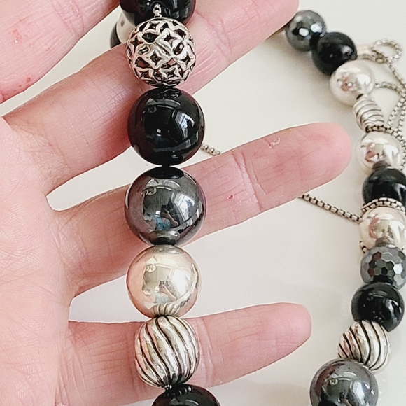 David Yurman Large Elements Bead Necklace With Bla - Picture 14 of 16